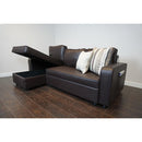 Happy Homes Julia Fabric Sleeper Sectional Julia - BROWN IMAGE 2