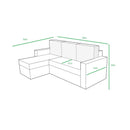 Happy Homes Julia Fabric Sleeper Sectional Julia - BROWN IMAGE 5