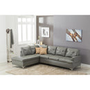 Happy Homes Vintage Fabric 2 pc Sectional Vintage Sectional - Gray IMAGE 1