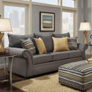 Happy Homes Washington Stationary Fabric Sofa Washington 1560 Sofa - Gray IMAGE 1