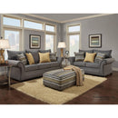 Happy Homes Washington Stationary Fabric Loveseat Washington 1560 Loveseat - Gray IMAGE 2