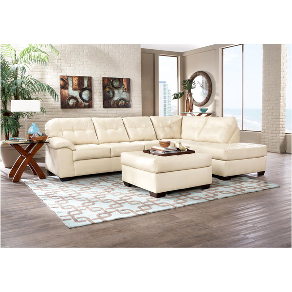 Happy Homes Simmons Bonded Leather 2 pc Sectional Simmons 9569 Sectional - Pearl IMAGE 1