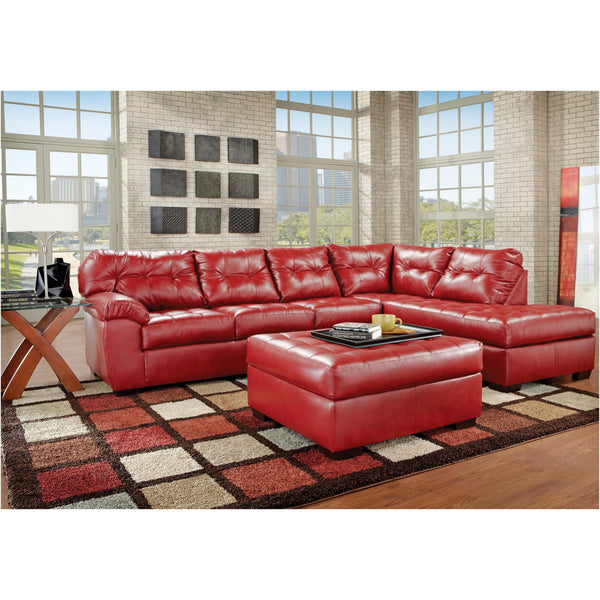 Happy Homes Simmons Bonded Leather 2 pc Sectional Simmons 9569 Sectional - Cardinal Red IMAGE 1