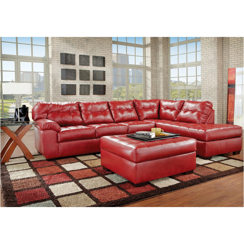 Happy Homes Simmons Bonded Leather 2 pc Sectional Simmons 9569 Sectional - Cardinal Red IMAGE 1