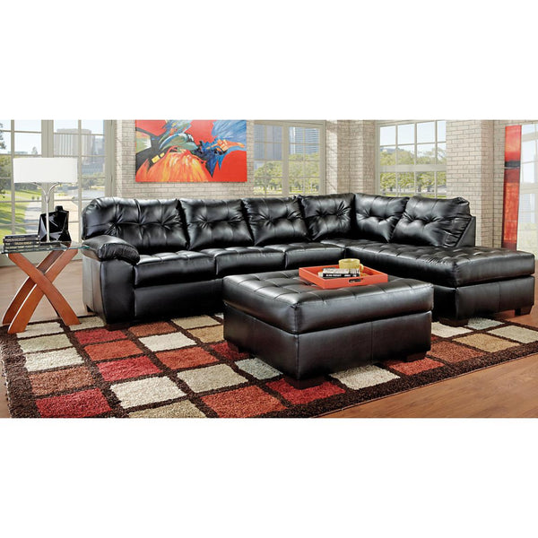Happy Homes Simmons Bonded Leather 2 pc Sectional Simmons 9569 Sectional - Onyx Black IMAGE 1