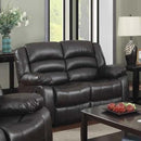 Happy Homes Dynamo Reclining Fabric Loveseat Dynamo Loveseat - Brown IMAGE 1