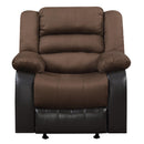 Happy Homes Walter Fabric Recliner Walter Recliner - Chocolate IMAGE 1