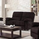 Happy Homes Andrew Reclining Fabric Loveseat Andrew Loveseat - Chocolate IMAGE 1