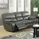 Happy Homes Florence Reclining Leather Look Sofa Florence Sofa - Grey IMAGE 1