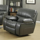 Happy Homes Florence Rocker Leather Look Recliner Florence Recliner - Grey IMAGE 1