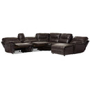 Happy Homes Bennington Reclining Leather Look 7 pc Sectional Bennington Sectional IMAGE 1