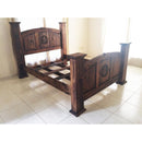 Happy Homes Rustic Texas Star Queen Mansion Bed Rustic Texas Star Queen Mansion Bed - Dark Oak IMAGE 2