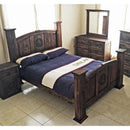 Happy Homes Rustic Texas Star King Mansion Bed Rustic Texas Star King Mansion Bed - Dark Oak IMAGE 1