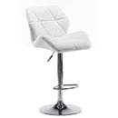 Happy Homes Adjustable Height Stool HHC2201 Bucket Seat Barstool - White IMAGE 1