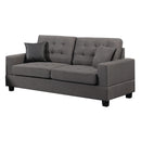 Happy Homes Stationary Fabric Sofa HH8855 Sofa - Gray IMAGE 1