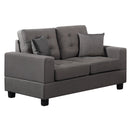 Happy Homes Stationary Fabric Loveseat HH8855 Loveseat - Gray IMAGE 1