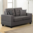 Happy Homes Stationary Fabric Loveseat HH8855 Loveseat - Gray IMAGE 2