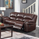 Happy Homes Reclining Leather Sofa HH8514S Sofa - Brown IMAGE 1