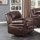 Happy Homes Leather Recliner HH8514R Recliner - Brown IMAGE 1