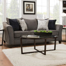 Happy Homes Simmons Stationary Fabric Sofa Simmons 6485 Sofa - Pewter IMAGE 2