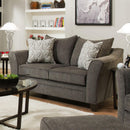 Happy Homes Simmons Stationary Fabric Loveseat Simmons 6485 Loveseat - Pewter IMAGE 2