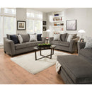 Happy Homes Simmons Stationary Fabric Loveseat Simmons 6485 Loveseat - Pewter IMAGE 3