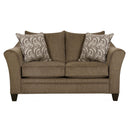 Happy Homes Simmons Stationary Fabric Loveseat Simmons 6485 Loveseat - Truffle IMAGE 1
