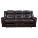 Happy Homes Flexville Reclining Leather Sofa Flexville Sofa - Espresso IMAGE 1
