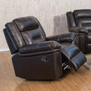 Happy Homes Flexville Rocker Leather Recliner Flexville Recliner - Espresso IMAGE 2