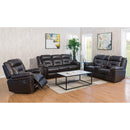 Happy Homes Flexville Rocker Leather Recliner Flexville Recliner - Espresso IMAGE 3