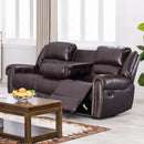 Happy Homes Lexington Reclining Leather Look Sofa Lexington 911 Sofa - Brown IMAGE 2