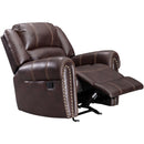 Happy Homes Lexington Leather Look Recliner Lexington 911 Recliner - Brown IMAGE 1