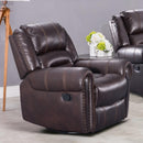 Happy Homes Lexington Leather Look Recliner Lexington 911 Recliner - Brown IMAGE 2