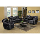 Happy Homes Lexington Reclining Leather Look Sofa Lexington 911 Sofa - Black IMAGE 4