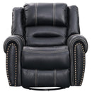 Happy Homes Lexington Leather Look Recliner Lexington 911 Recliner - Black IMAGE 1