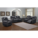 Happy Homes Lexington Leather Look Recliner Lexington 911 Recliner - Black IMAGE 3