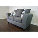 Happy Homes Stationary Fabric Loveseat 100-Grey IMAGE 1