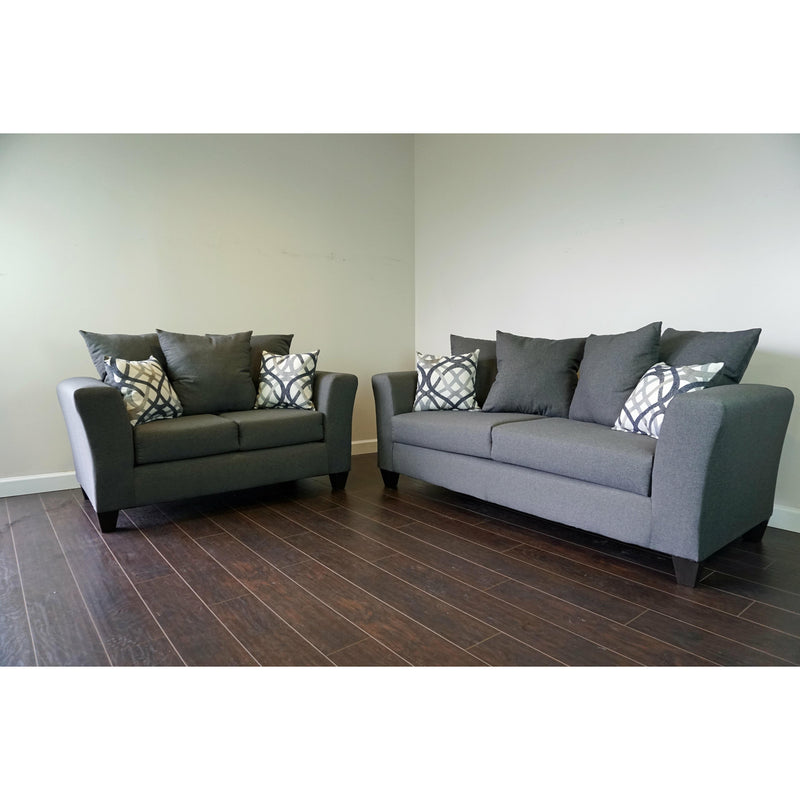 Happy Homes Stationary Fabric Loveseat 100-Grey IMAGE 2