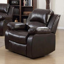 Happy Homes Astros Rocker Leather Recliner Astros - Brown IMAGE 1