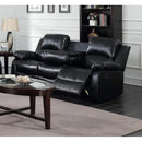 Happy Homes Astros Reclining Leather Sofa Astros - Black IMAGE 1