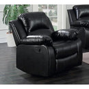 Happy Homes Astros Rocker Leather Recliner Astros - Black IMAGE 1