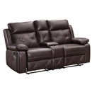 Happy Homes McKenzie Reclining Leather Loveseat with Console HH5018 IMAGE 1
