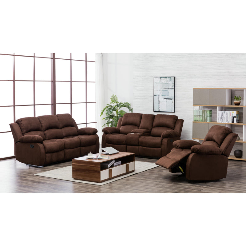 Happy Homes Reclining Fabric Loveseat with Console 20200 IMAGE 2