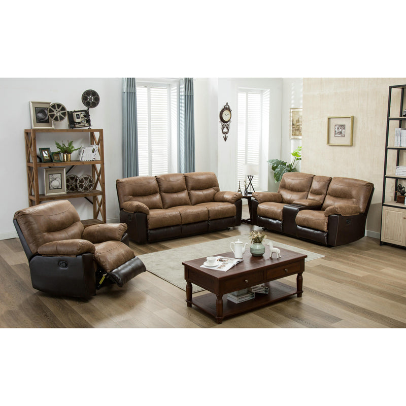 Happy Homes Reclining Fabric Loveseat with Console HH8507 IMAGE 2
