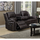 Happy Homes Monrose Reclining Leather Sofa Monrose - Brown IMAGE 1