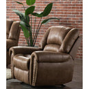 Happy Homes Rivercreek Rocker Leather Recliner Rivercreek Rocker Recliner - Brown IMAGE 1