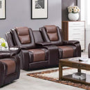 Happy Homes Jordan Reclining Leather Loveseat with Console Jordan2019 IMAGE 1