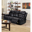 Happy Homes Samuel Reclining Fabric Sofa Samuel - Black IMAGE 1