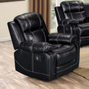 Happy Homes Samuel Swivel Rocker Fabric Recliner Samuel - Black IMAGE 1