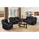 Happy Homes Samuel Swivel Rocker Fabric Recliner Samuel - Black IMAGE 2